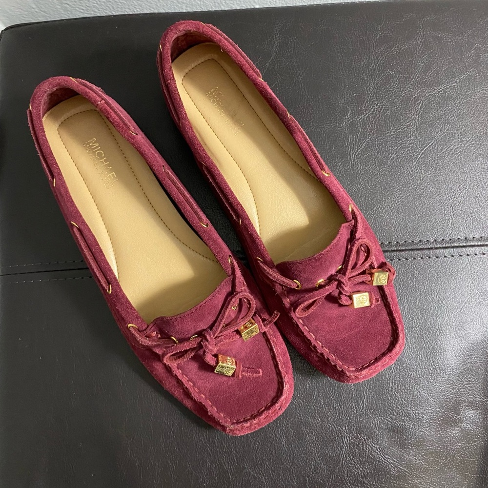 Women’s Michael Kors Suede Burgundy Loafers - Size 6